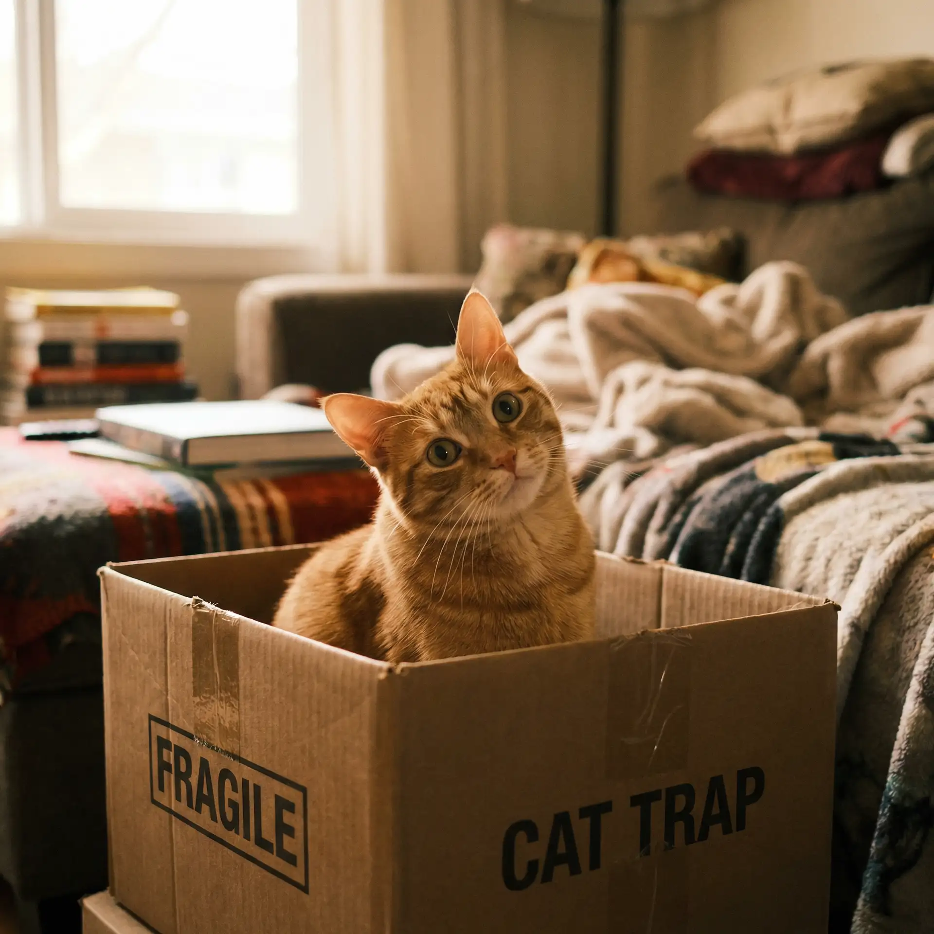 橘猫躲在纸箱里 - 请君在线电视剧免费观看